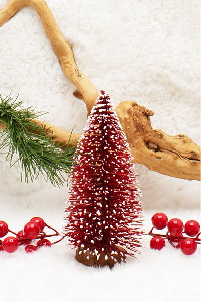 Waldern Mini Red Pine Tree 15 CM Christmas Ornament