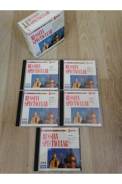 CD RUSSIAN SPECTACULAR - 5 CD SET - 1992 İngiltere Basım CD Albüm - Özel Kutusunda 2. el