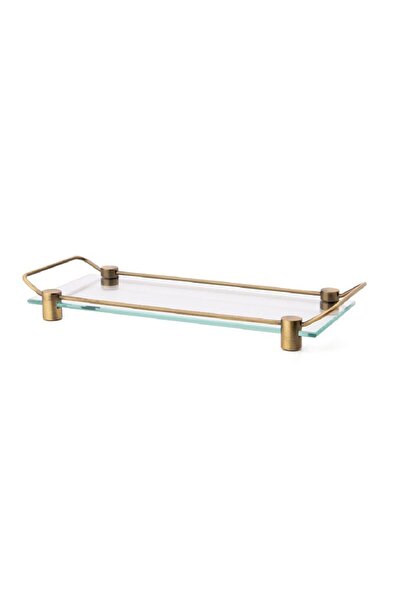 System Bathroom Accesories Tezgah Üstü Banyo Tepsi Cam|Antik 36x125x312 mm