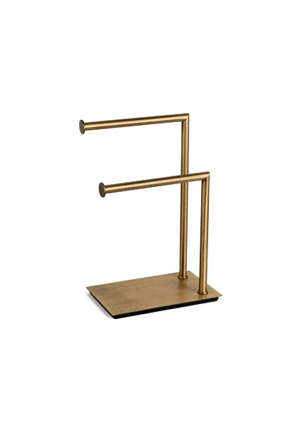 System Bathroom Accesories Tezgah Üstü Hareketli Havluluk Antik 37x25x22 cm