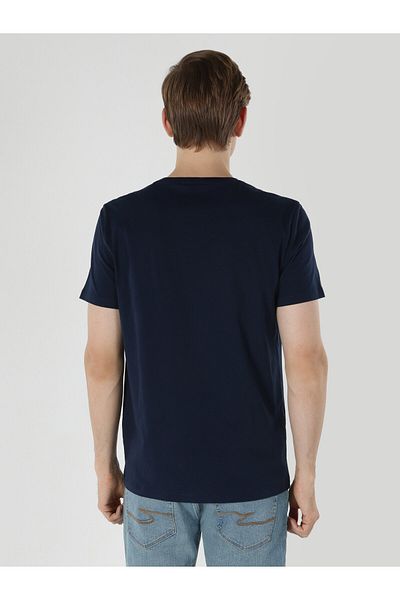 Colin's Navy Blue Regular Fit Crew Neck Men's Short Sleeve T-Shirt