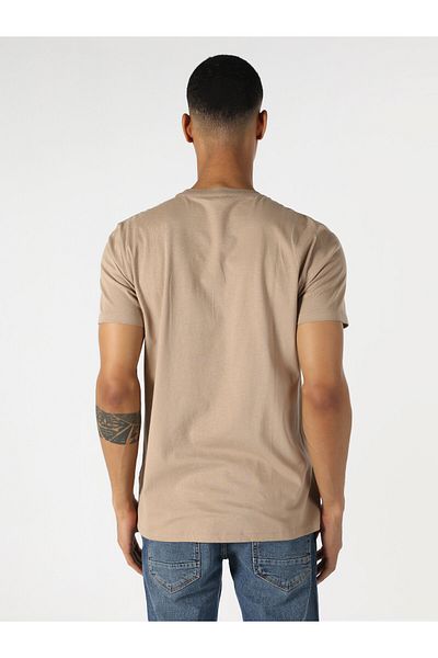 Colin's Gray Crew Neck Printed Men's Short Sleeve T-Shirt - Regular Fit