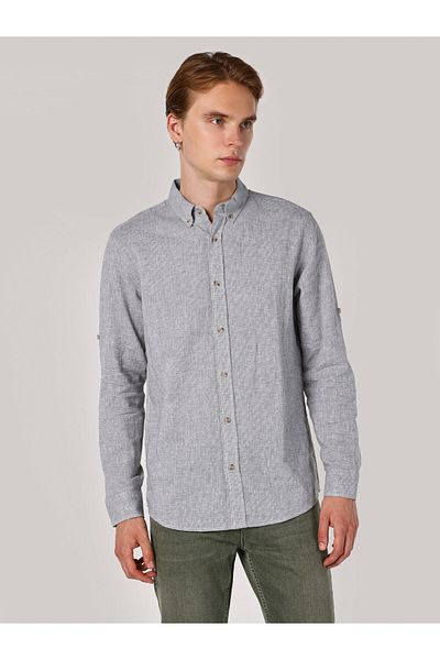 Colin's Green Men's Long Sleeve Regular Fit Shirt