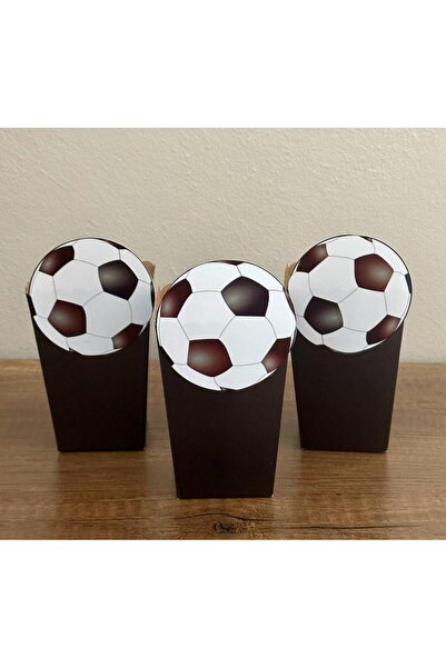 Okarttasarım Futbol Topu Popcorn Kutusu (10 Adet)