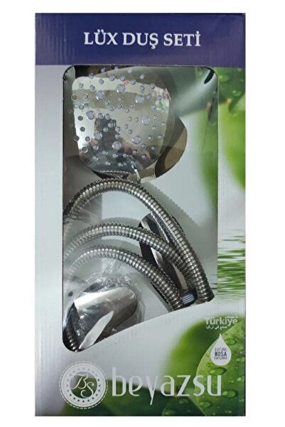Filo Beyazsu Duş Seti Takımı Başlık Çift Örgülü Hortum Mafsal Elmas