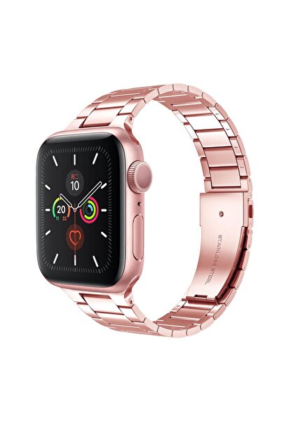 Techmaster Apple Watch 4 5 6 7 8 9 Ultra 42 44 45mm Uyumlu Slim Çelik Kordon