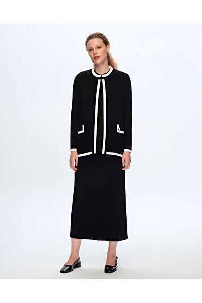 MISS DALIDA Kadın Cep Kapaklı Elagant Hırka