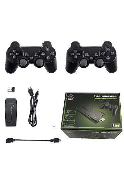 GLRTech M8 PLUS Mini HDMI 4K 2.4G kablosuz GB/GBA/GBC Çift Kollu TV oyun kons...