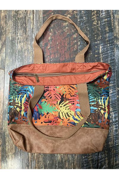 Street Bag Geantă de umăr - Bej - Model etnic