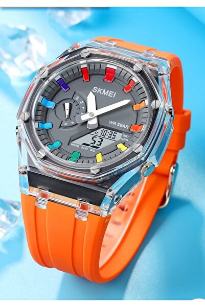 Skmei 2100 Renkli Spor Tasarım Led Kol Saati