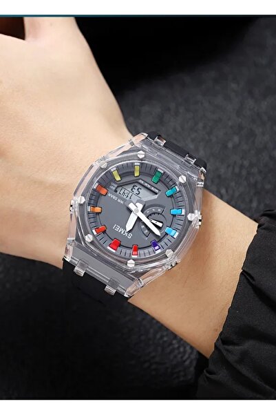 Skmei 2100 Renkli Spor Tasarım Led Kol Saati