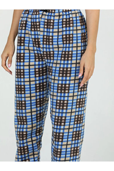 nacar çarşı Cepsiz Kışlık Polar Kadın Pijama Altı Tek Alt