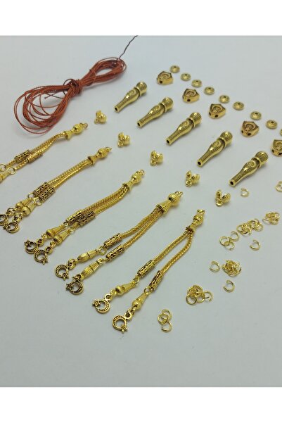 THAD Gold kaplama 5 li tesbih püskül seti