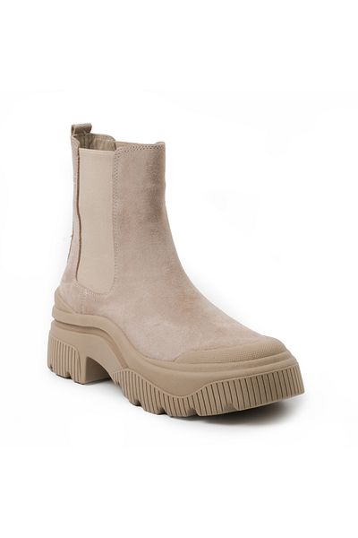 John May Women's Boots Rd-5985 John May Suede Capuccino