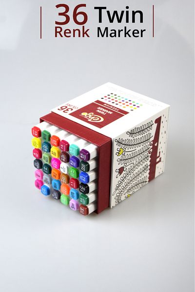 Kids Like 36 Colors Double Sided Premium Twin Marker Pen Set
