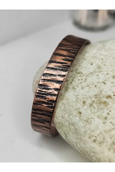 KAVELE %100 Gerçek Saf Bakır Motifli Bakır Bileklik Enli Motifli Bileklik 17-...