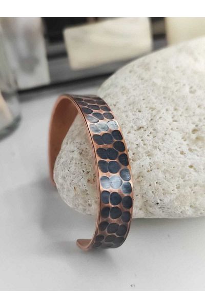 KAVELE 100% Real Pure Copper Motif Copper Bracelet Enli Motif Bracelet 17-18 cm