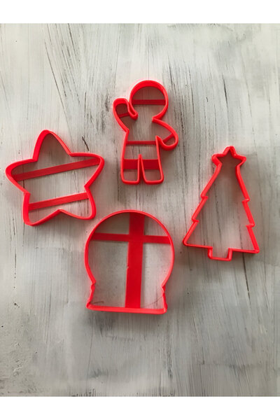 Volala مجموعة قوالب كوكيز أساسية للعام الجديد مكونة من 4 قطع