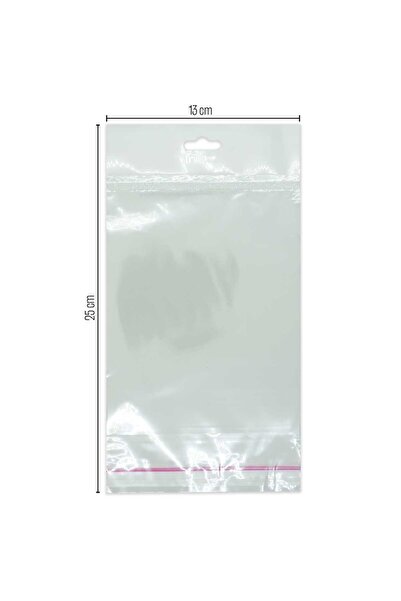 paketlemetezgahı 13*25 Sedefli Askılı (askı Kısmı Beyaz) Bantlı Opp (parlak-ş...