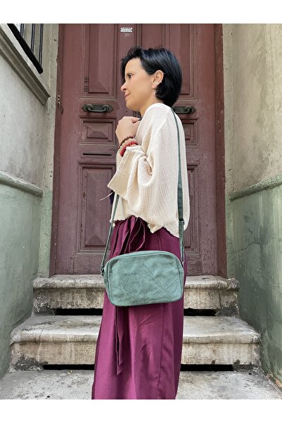 Bohoyasam Bohem Gerçek Deri Küçük Omuz Çantası, Hakiki Deri Çanta, Yandan Çanta