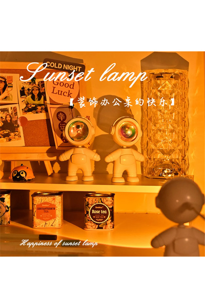 Canderel Astronot Gün Batımı Lamba Günbatımı Işıklı Sunset Lamba 180 Derece Dönebilen Ortam Işığı