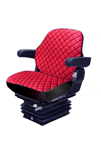 Binbir Trend Kabinli Traktör 2 Parça Koltuk Kılıfı- Kırmızı Deri