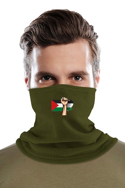 Zeron Tasarım Palestine Printed Winter Fleece Neck Collar Bll3906 ZTBO3906