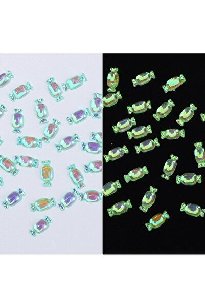 Beauty Box 50 Adet Şeker Profesyonel Tırnak Süsleri Nail Charms Nail Art Obje...