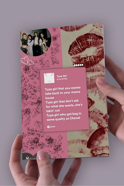 Namgo Caiet Blackpink Spotify A5 fără linii (50 de coli) Special de Anul Nou