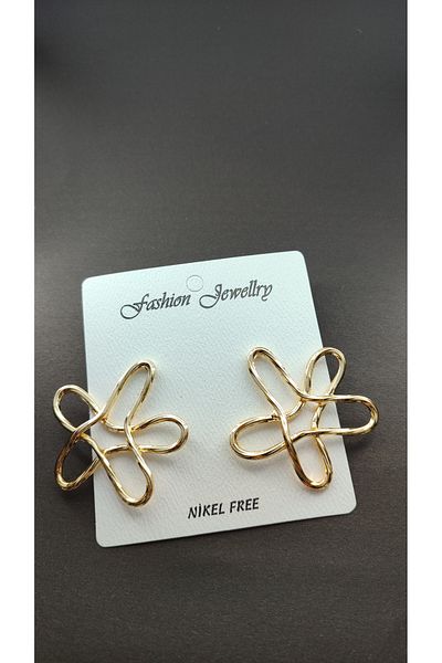 Candy Spiral Patterned Star Shaped Earrings