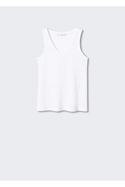 MANGO Woman Λινό Top με Strappy
