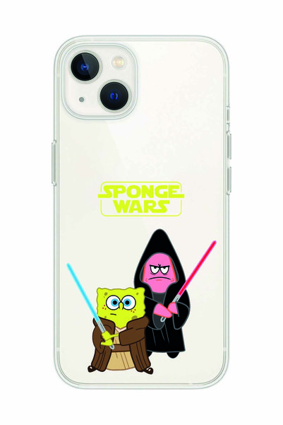 Magic Ring iPhone 14 Plus Compatible Sunger Bob Star Wars Patterned Transpare...