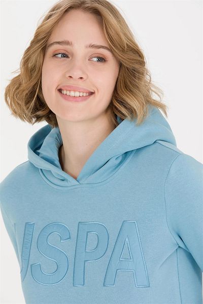 U.S. Polo Assn. Women's Blue Hooded Sweatshirt