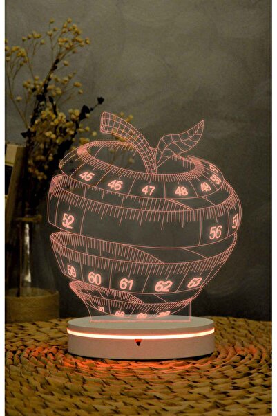 Yubi Design Diyetisyen Hediyesi - 3 boyutlu led lamba 16 renk dekoratif anime...