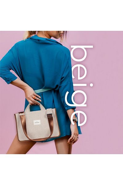 Atelier Bomonti Hishi Rj Tote Bag Beige Canvas Bag