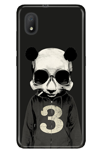TCL L7 Uyumlu Kılıf Silikon Desenli Tam Koruma Resimli Kapak Skull Panda