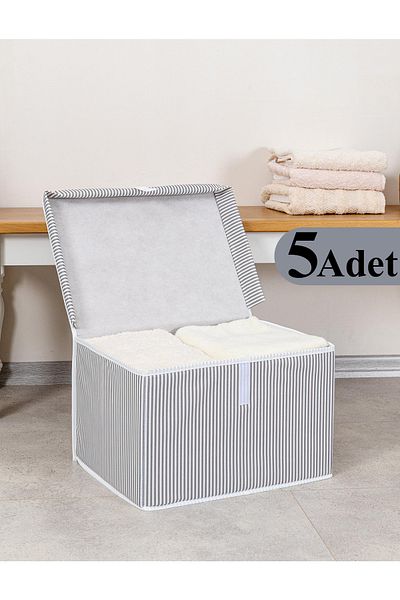 Pazar Kapısı Gray Mini Size 5 Pieces Multi-Purpose Organizer Box