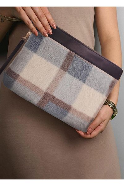 The Mia Plaid Clutch Bag 26x33 cm