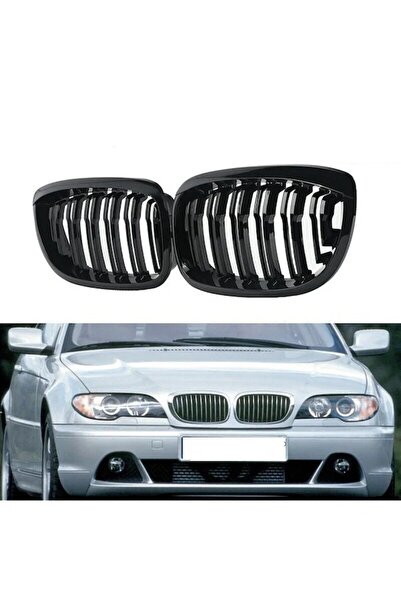HYM TUNİNG BMW 3 SERİSİ E46 COUPE M3 Uyumlu  BÖBREK 2002 2005 PARLAK SİYAH