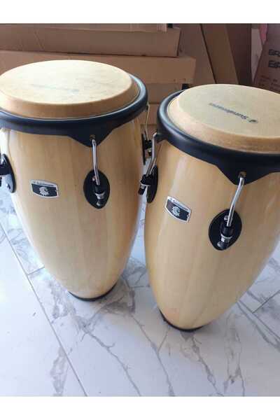 Sundmann NATUREL RENK 10*11* İNÇ SEHPALI PROFESYONEL AĞAÇ CONGA(TUMBA) SETİ