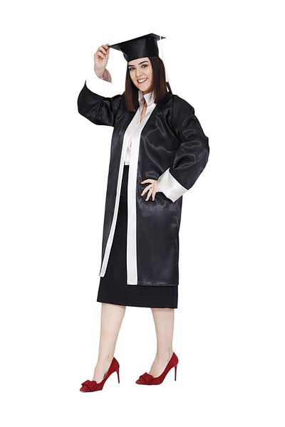 Mezuniyetshop Cube Cap Graduation UNIVERSITY Black Gray
