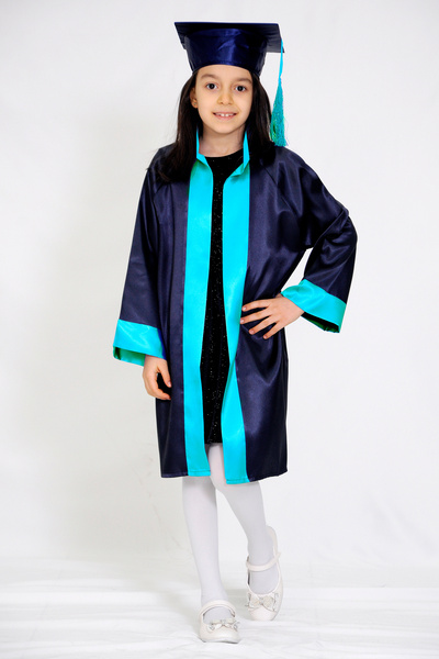 Mezuniyetshop قبعة التخرج Cübbe رياض الأطفال الأزرق الداكن الفيروزي