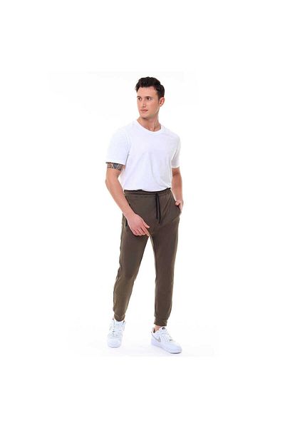 GARAGE CASUAL WEAR Ανδρική φόρμα κατάδυσης με μονό πάτο με μανσέτες χακί