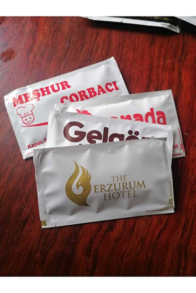 ıslak mendil 6x8cm tek renk özel baskılı 5000 adet