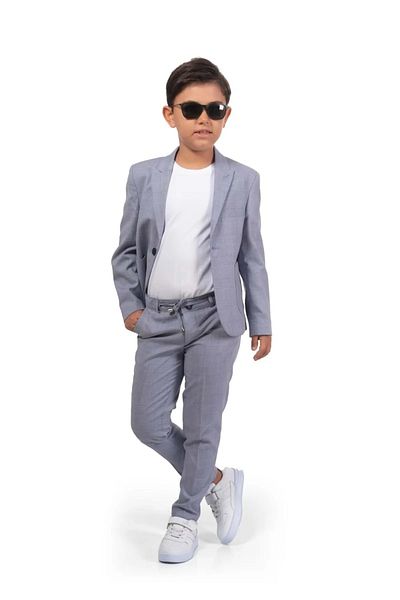 PARK BEBE Jachetă sport pentru băiat cu model în carouri, tricou, set pantaloni jogger