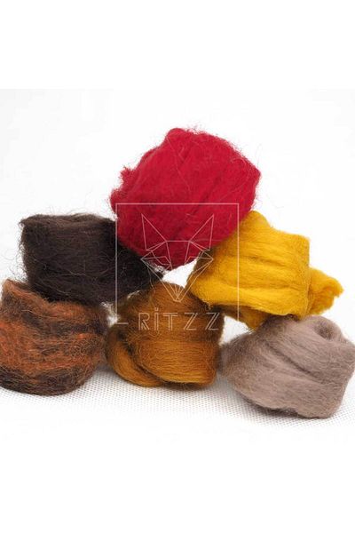 Ritzz Mini Wool Felt Set / 6 Colors / M01 (34 Grams)