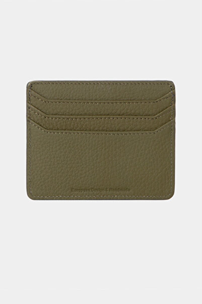Grande 3633 Genuine Leather Super Thin Women Men Card Holder Green
