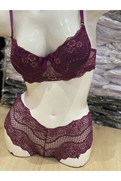 TuncayLea مجموعة مبطنة باللون الأرجواني اللامع