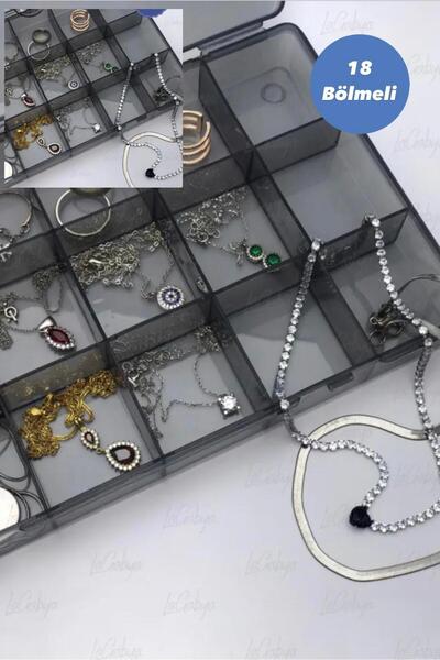 İhtiyac Garajı 18 Bölmeli Takı Organizer,makyaj Organizeri