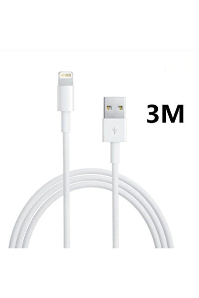qasul 3 Metre Micro Typ-c Ligtning USB Şarj Kablosu. Tüm Android Ve İOS Cihaz...